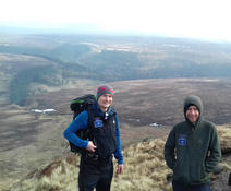 Scientists Dave and Tom on top of Kinder 