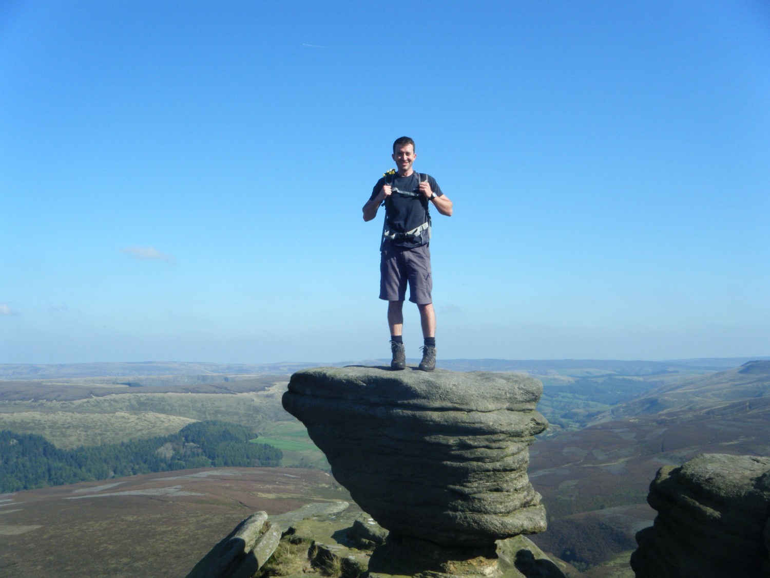 Person stood on rock