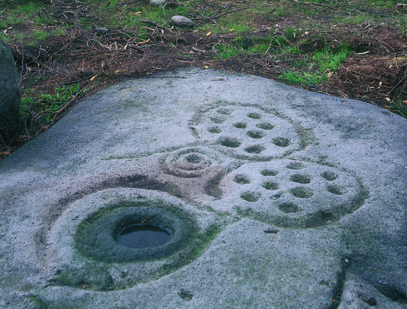 Artwork carved into stone 