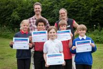 Children receiving MoorLIFE Awards 