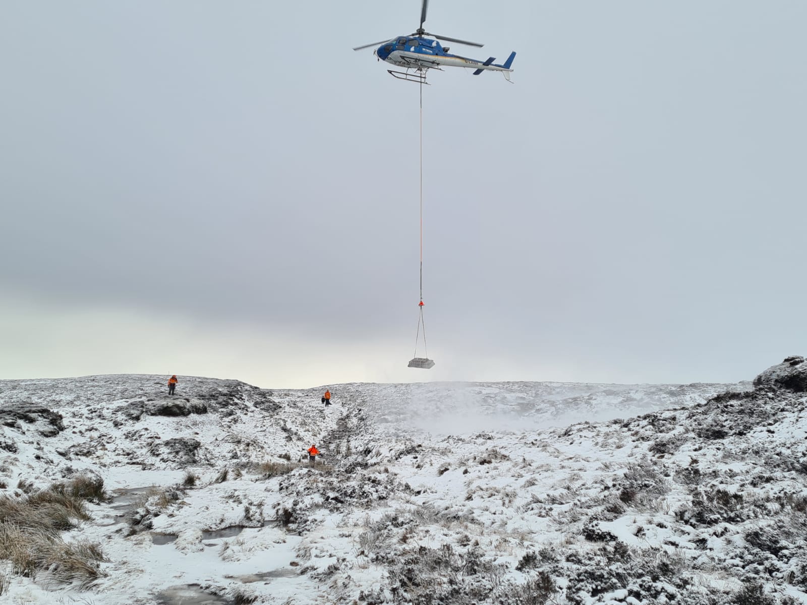 Snowy Helicopter Cut Gate