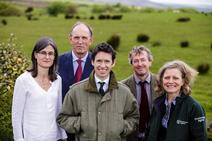 Defra Minister Rory Stuart, Acting Chair of the Environment Agency, Emma Howard Boyd, Natural England Chairman Andrew Sells and Sarah Fowler Chief Executive of the Peak District National Park Authority opening the MoorLIFE 2020 project  