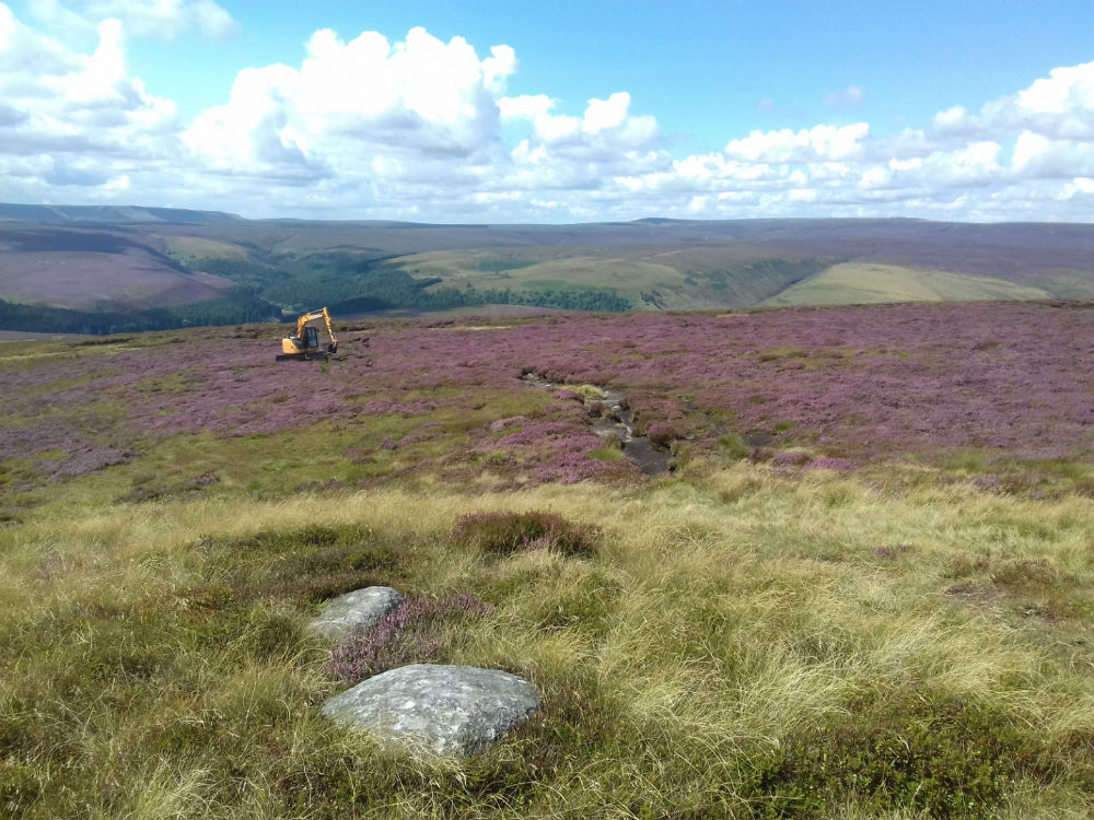 Digger on the moors