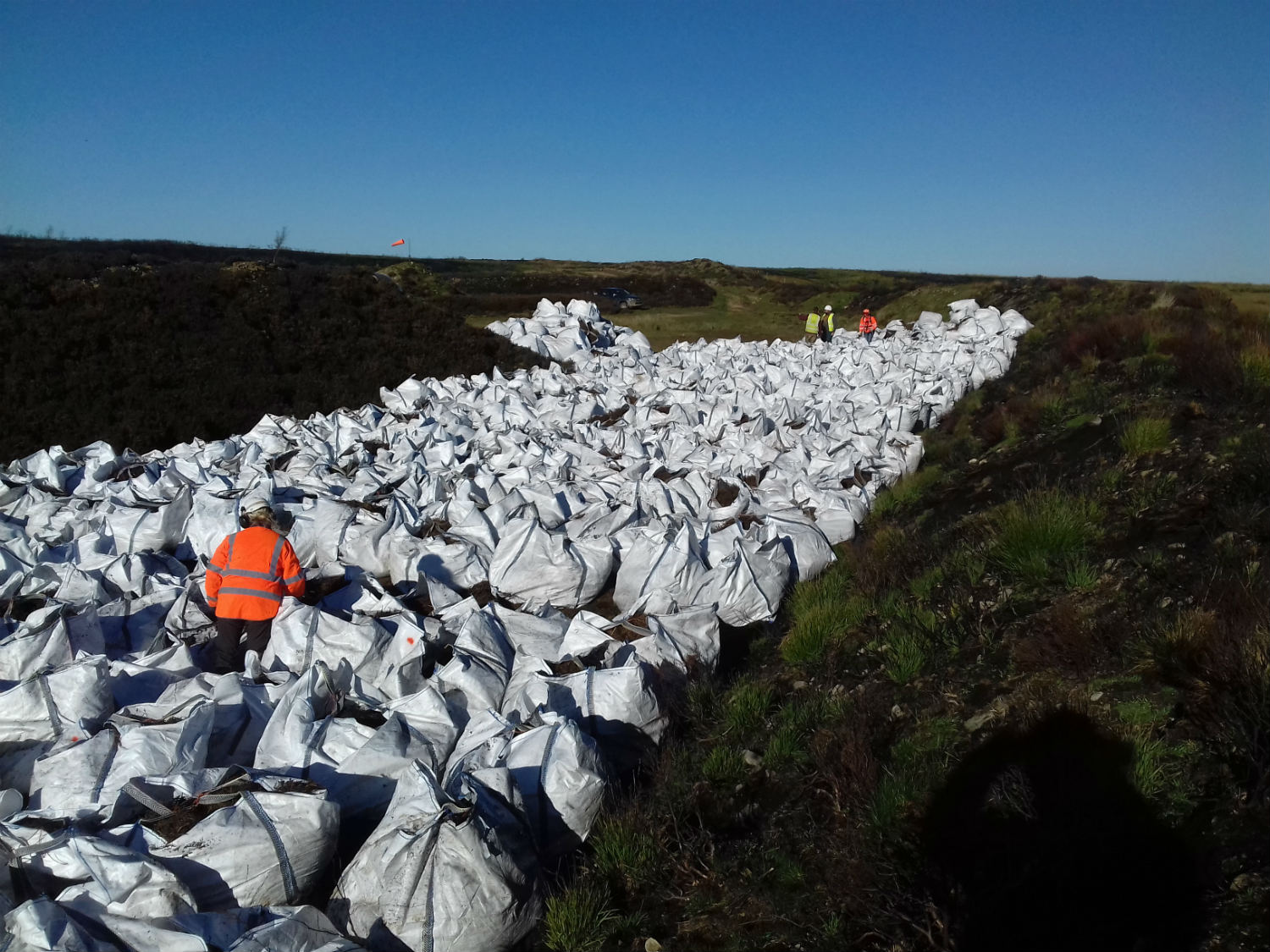 Heather brash delivery on Saddleworth Moor