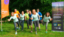 Group of runers from the Peak District National Park Authority preparing for the race 